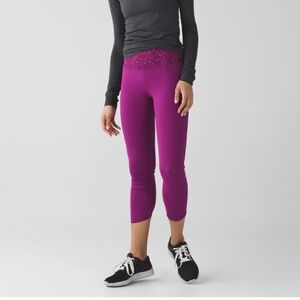 Lululemon Real Quick Tight Crop Regal Plum Luxtreme Leggings Sz 6